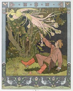 Prince Ivan and the Firebird, illustrasjon for den russiske eventyrhistorien, 